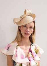 Straw Fascinator Neutral