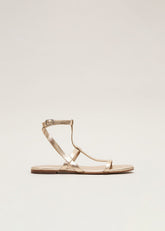 Strappy Flat Sandals Gold
