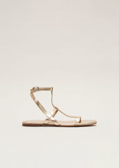 Strappy Flat Sandals Gold
