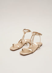 Strappy Flat Sandals Gold