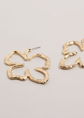 Flower Earrings Gold