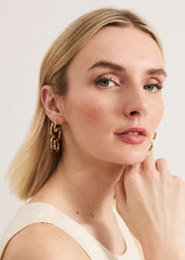 Flower Earrings Gold