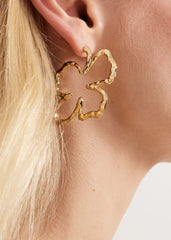 Flower Earrings Gold