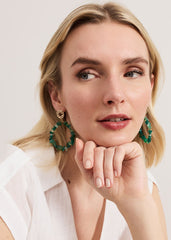 Coloured Stone Drop Bright Green