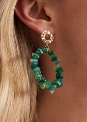 Coloured Stone Drop Bright Green