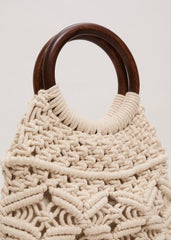 Macrame Bucket Bag Ivory