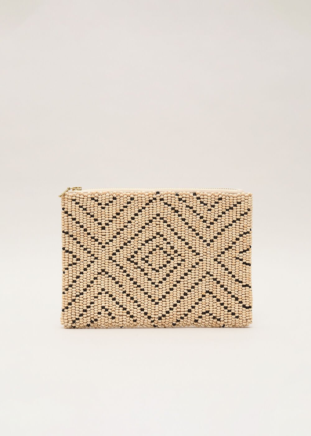 Beaded Clutch Bag Neutral