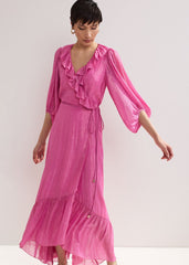Araminta Wrap Dress Pink