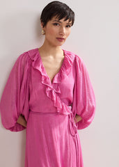 Araminta Wrap Dress Pink
