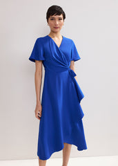Julissa Wrap Dress Blue