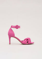 Suede Twist Sandal Pink