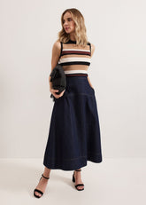 Mavis Denim Skirt Dark Wash