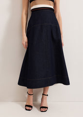 Mavis Denim Skirt Dark Wash