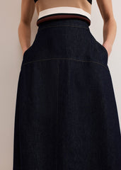 Mavis Denim Skirt Dark Wash