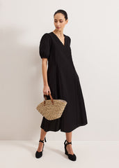 Milly Linen Dress Black