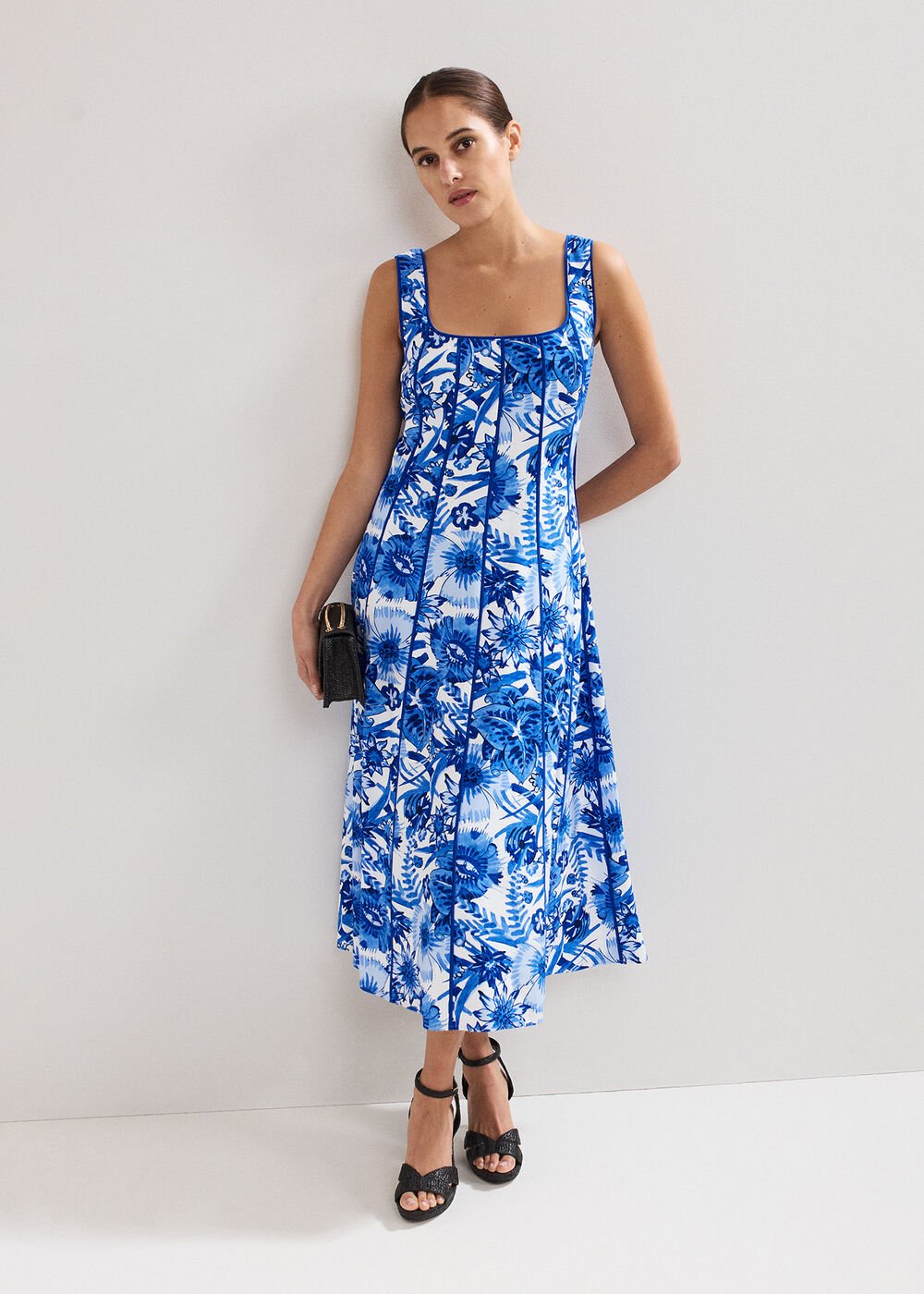 Goldie Printed Dress Blue
