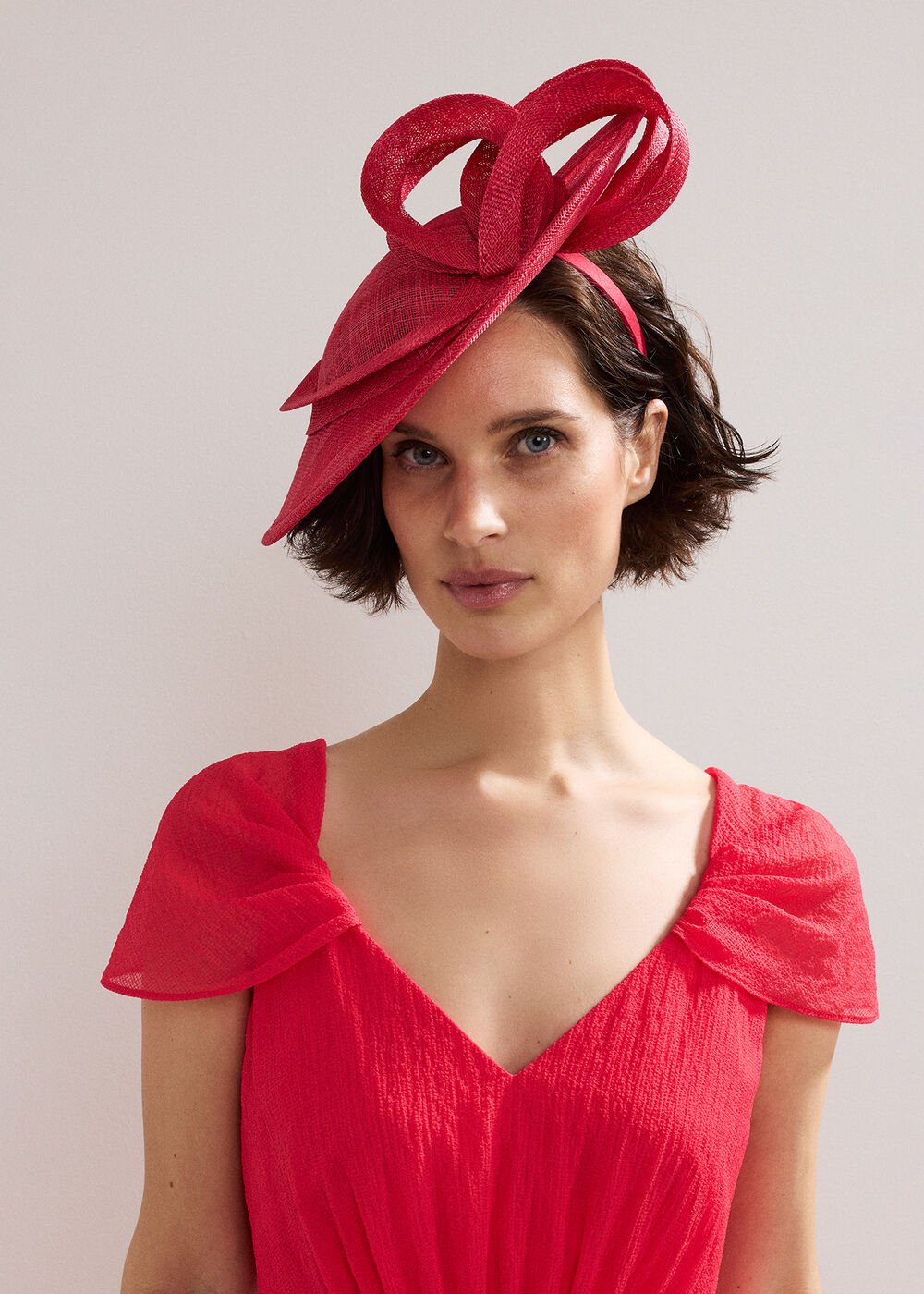 Oval Fascinator Coral