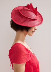 Oval Fascinator Coral