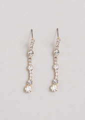 Stone Drop Earrings Gold