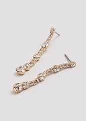 Stone Drop Earrings Gold