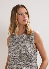 Lorelle Knit Tank Black/Ivory