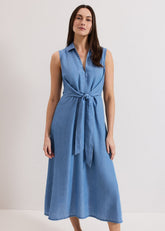 Becky Chambray Dress Blue