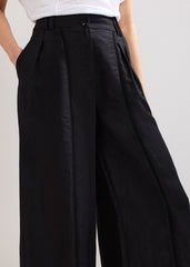 Ayse Linen Trouser Black
