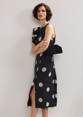 Joslyne Spot Dress Black/Ivory