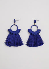 Tassle Earrings Blue
