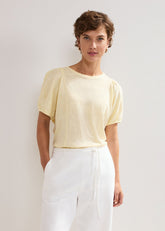 Arabel Linen Top Yellow