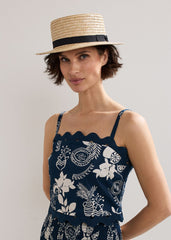 Casual Straw Boater Neutral