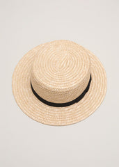 Casual Straw Boater Neutral