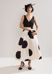 Delie Spot Dress Black/Ivory