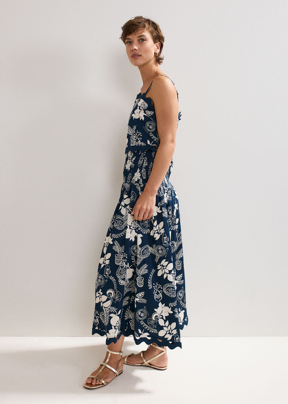 Evalina Print Skirt Blue