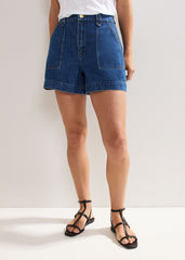 Sonnie Denim Short Mid Wash
