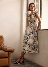 Trix Leopard Dress Neutral