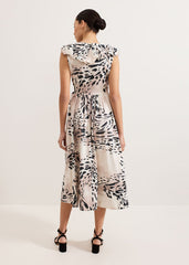 Trix Leopard Dress Neutral