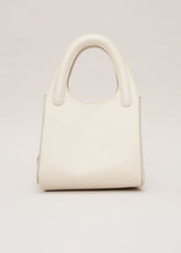 Leather Square Tote Ivory