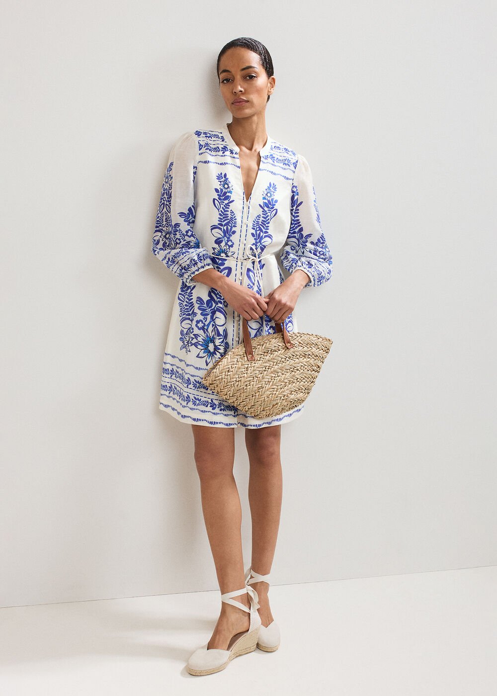 Pia Floral Dress Ivory