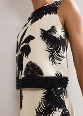 Vittoria Beaded Top Black/Ivory
