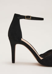 Suede Knotted Sandal Black
