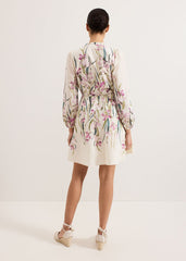 Velma Floral Dress Ivory