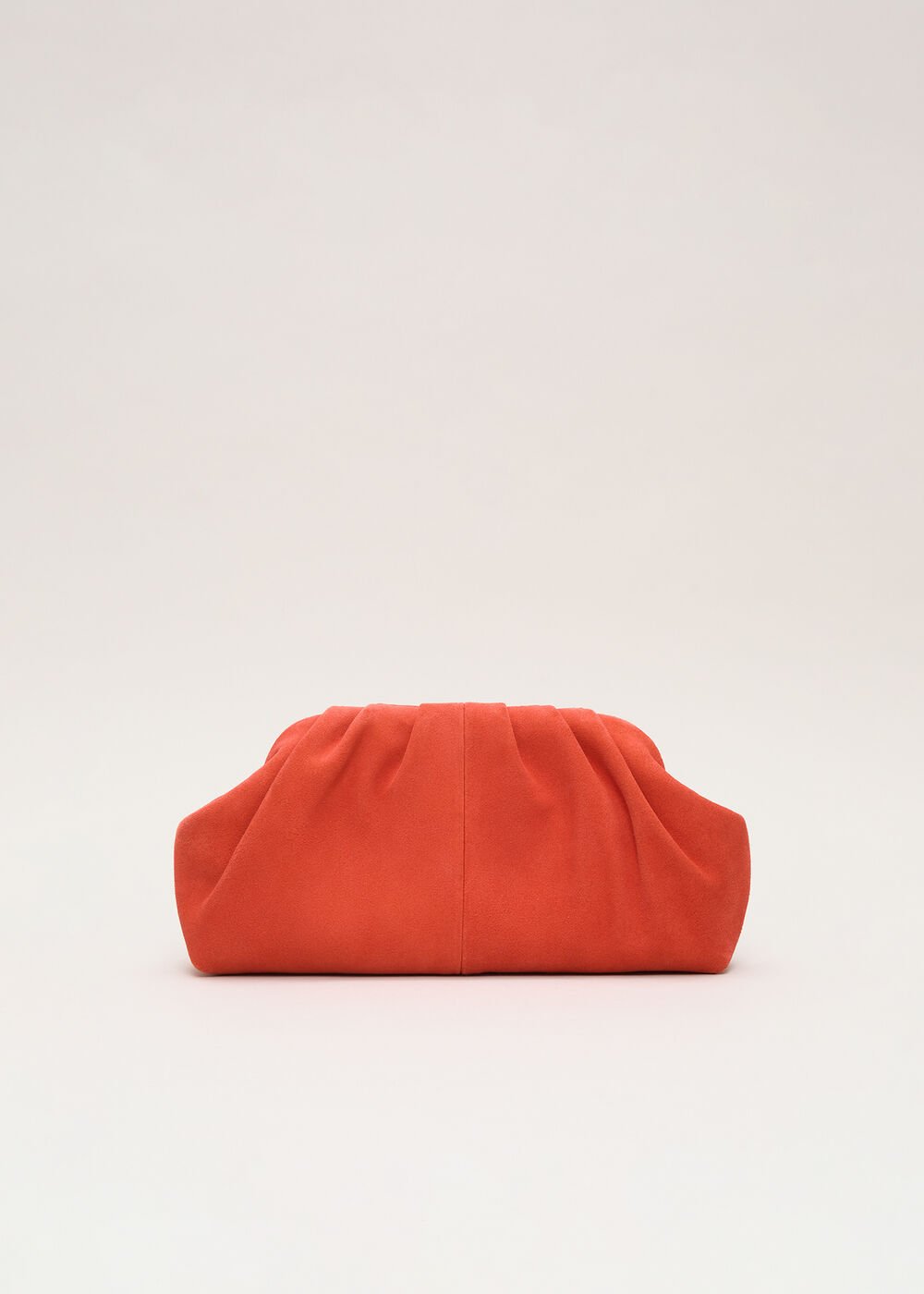 Suede Clutch Bag Orange