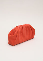 Suede Clutch Bag Orange