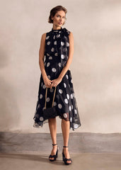 Lucinda Spot Dress Black Multi