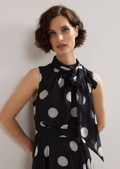 Lucinda Spot Dress Black Multi