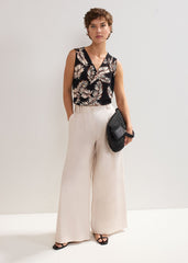 Sutton Printed Top Black