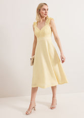 Hannah Linen Dress Yellow