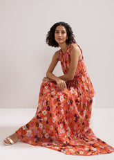 Zelah Floral Dress Orange
