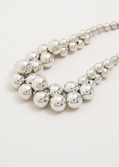 Jumble Bead Necklace Silver